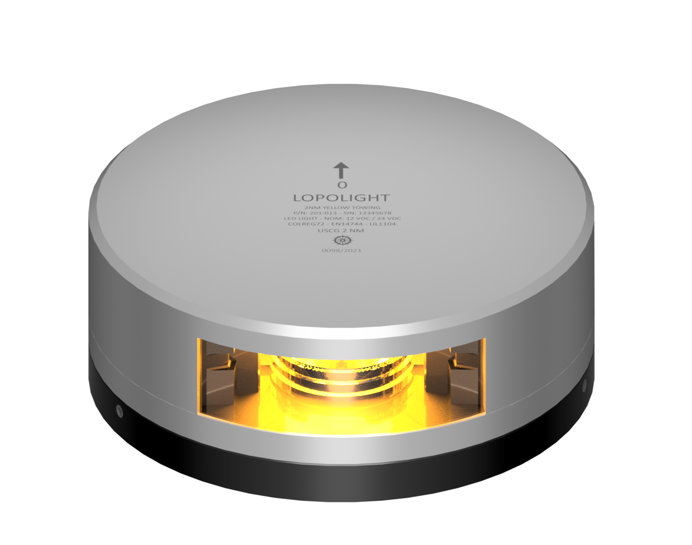 2nm 135° Yellow, Towing, silver w/FB base 2nm 135° Yellow, Towing, silver w/FB base